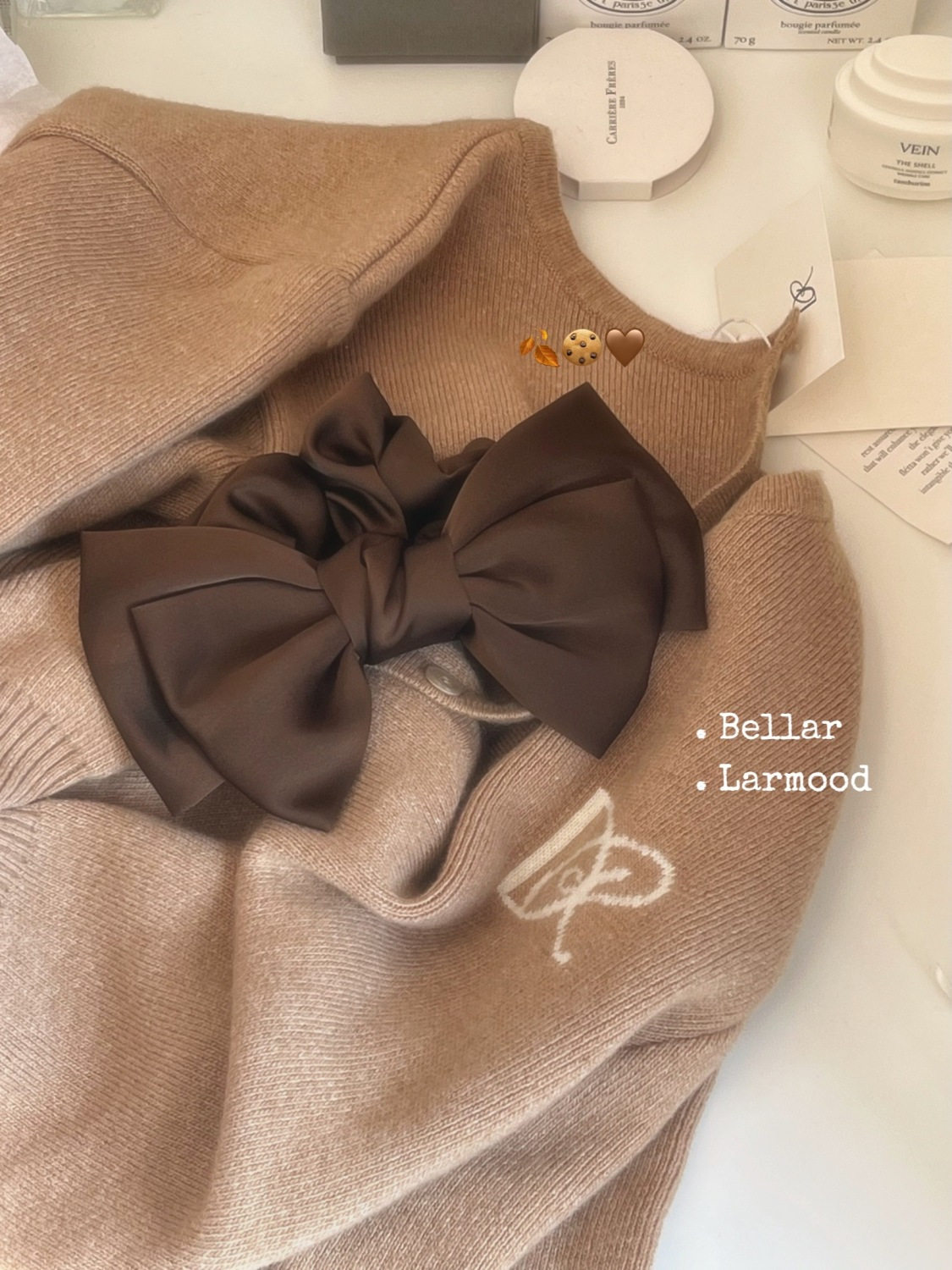 美拉德咖色蝴蝶结发圈女复古法式浪漫大肠头绳扎马尾半扎发发绳,淘宝优惠券,粉丝福利购,淘宝优惠卷