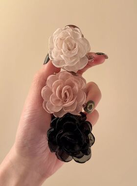 温柔山茶花发夹小号抓夹