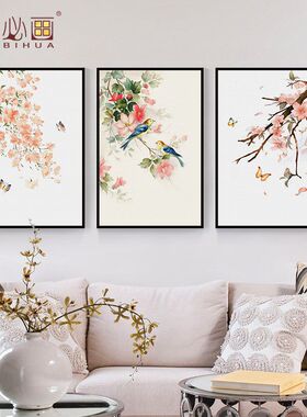 中古风新中式装饰画客厅书房茶室挂画酒店中式壁画山水画来图定制