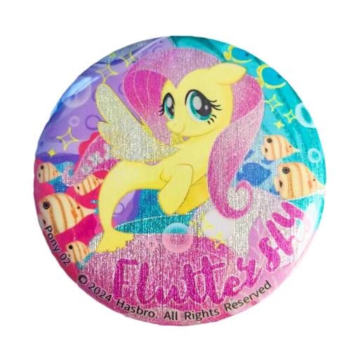 严选卡游小马宝莉周边吧唧卡通人鱼联动可爱拉丝银葱铁徽章马口铁 - 图3