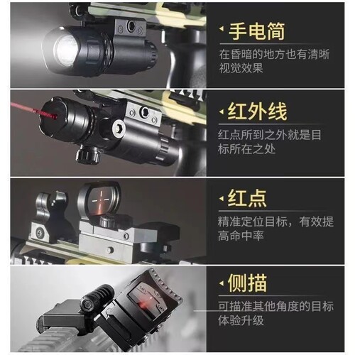 UMP45水晶冲锋电动连发儿童吃鸡玩具仿真手自一体发射软弹专用枪 - 图1