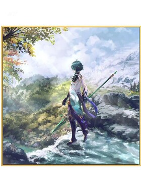 Q版原神数字油画木框油彩装饰画