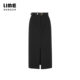 LIME Rhine Elegant Straight Slit Design Skirt 2024 Autumn and Winter New H-shaped Commuting Over-the-Knee Skirt
