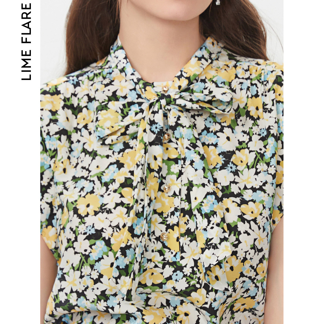 莱茵桑蚕丝印花无袖衬衫