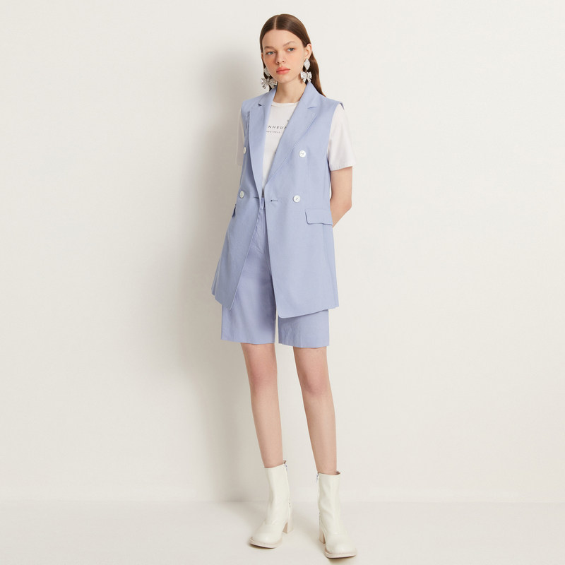 莱茵清新修身西装马甲