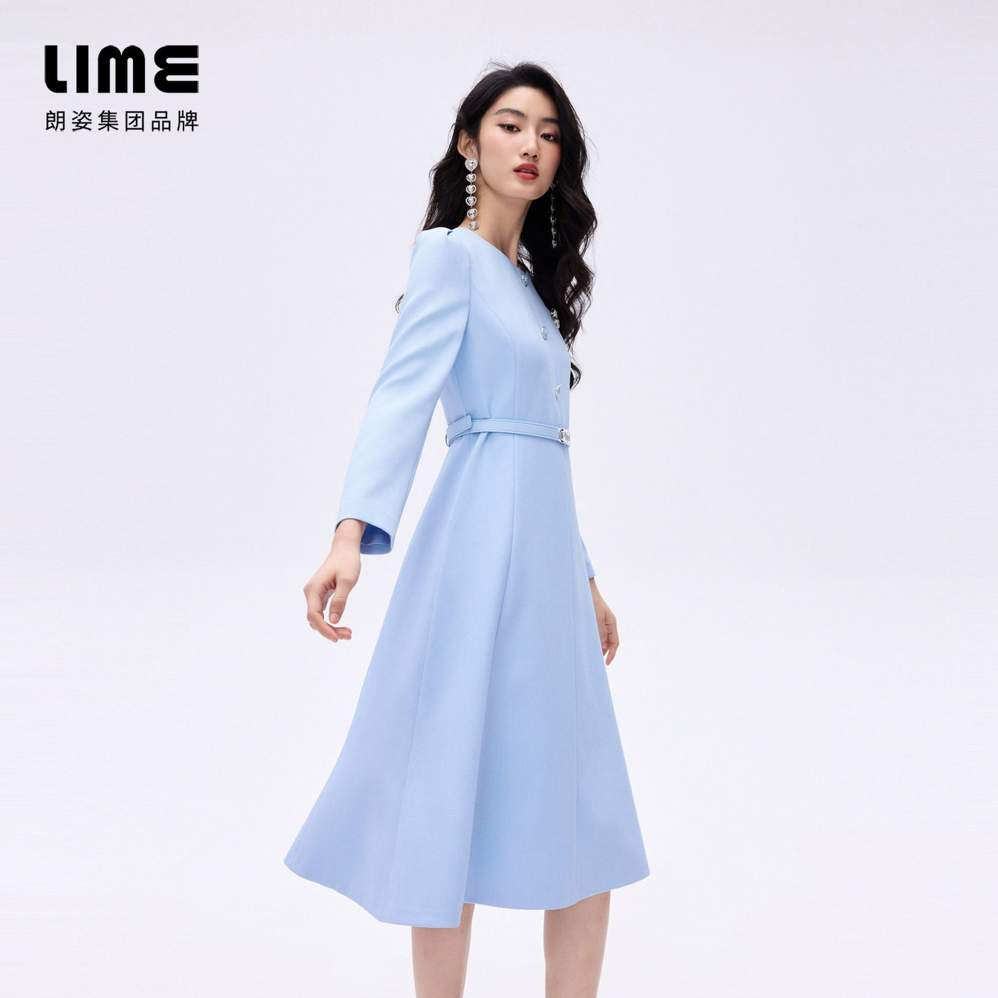 【商场同款】朗姿/LIME莱茵小香风A字伞摆连衣裙滴油扣26年春新款,淘宝优惠券,粉丝福利购,淘宝优惠卷