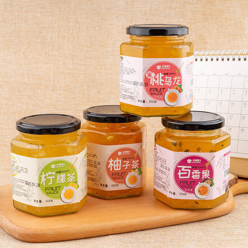 500g牛莜莜柚子茶百香果乌龙冲饮 画迈食品蜂蜜果味茶