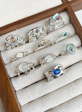 岚芷小红书爆款素银饰品女简约