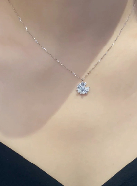 满钻雏菊项链ins轻奢小众