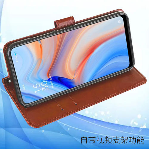 适用oppoa1手机壳翻盖式皮套OPPO A1Pro硅胶保护套A1X外壳活力版全包防摔防爆软皮纹钱包插卡潮磁扣手绳男女 - 图2