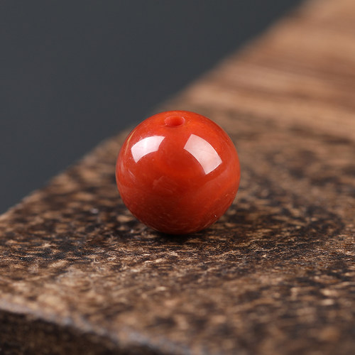 7A天然川料满肉南红玛瑙散珠子柿子红火焰纹diy手工饰品串珠配件 - 图2