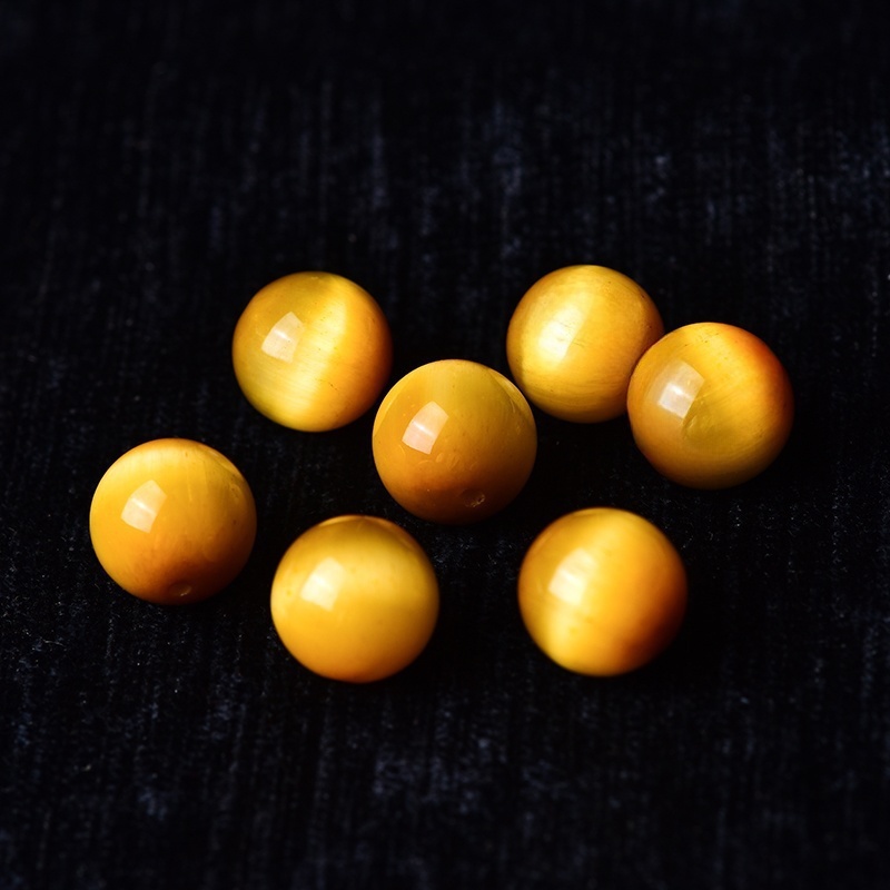 10A金虎眼散珠子DIY手工水晶手串手链配饰配件材料串珠圆珠配珠 - 图1