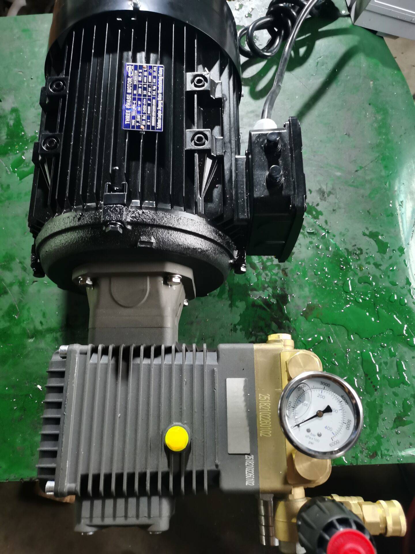 超高压泵头泵220/380洗车机电机加泵大流量降温喷雾自助打药商用
