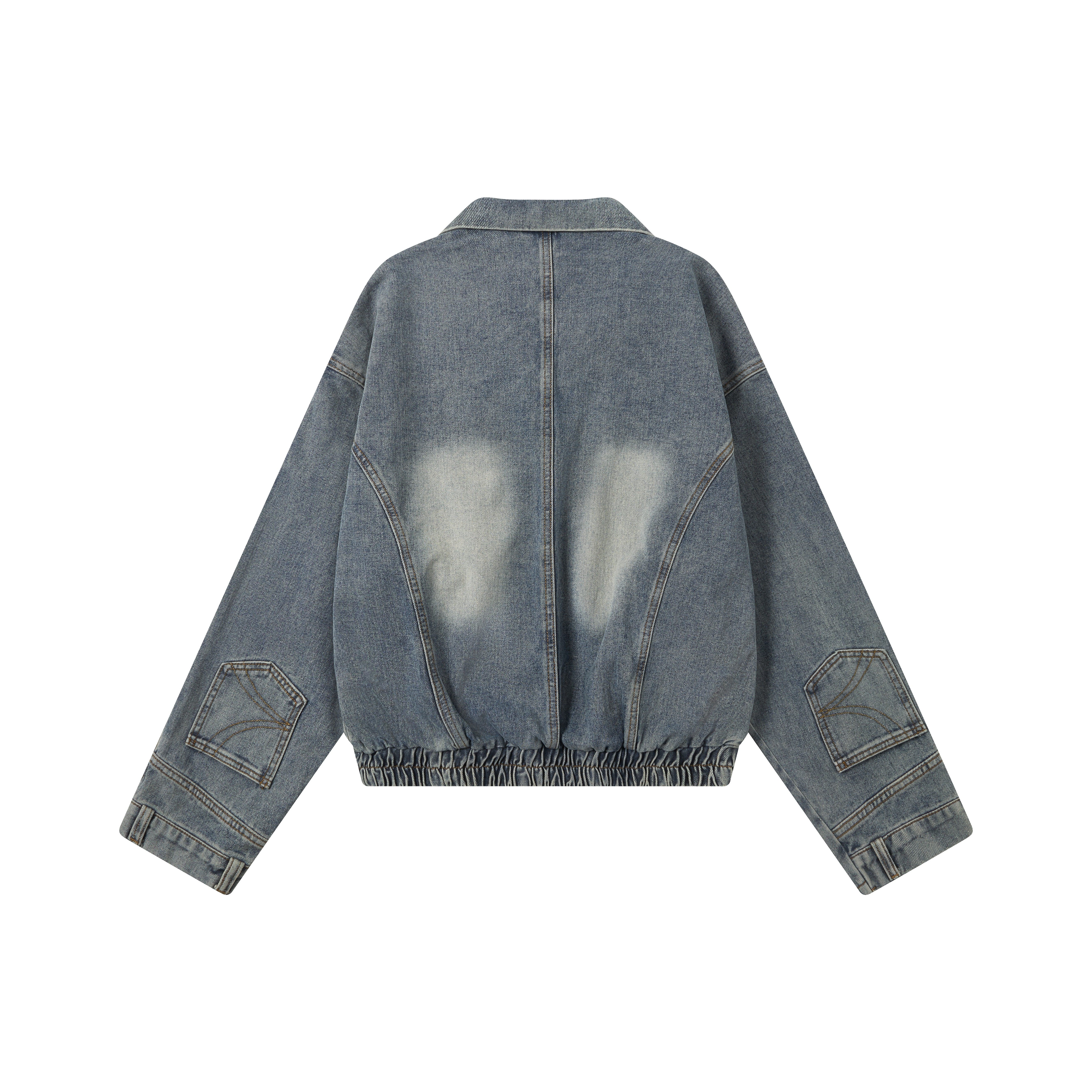 OZGM反装牛仔外套男潮牌水洗做旧上衣春秋季宽松美式休闲工装夹克,淘宝优惠券,粉丝福利购,淘宝优惠卷