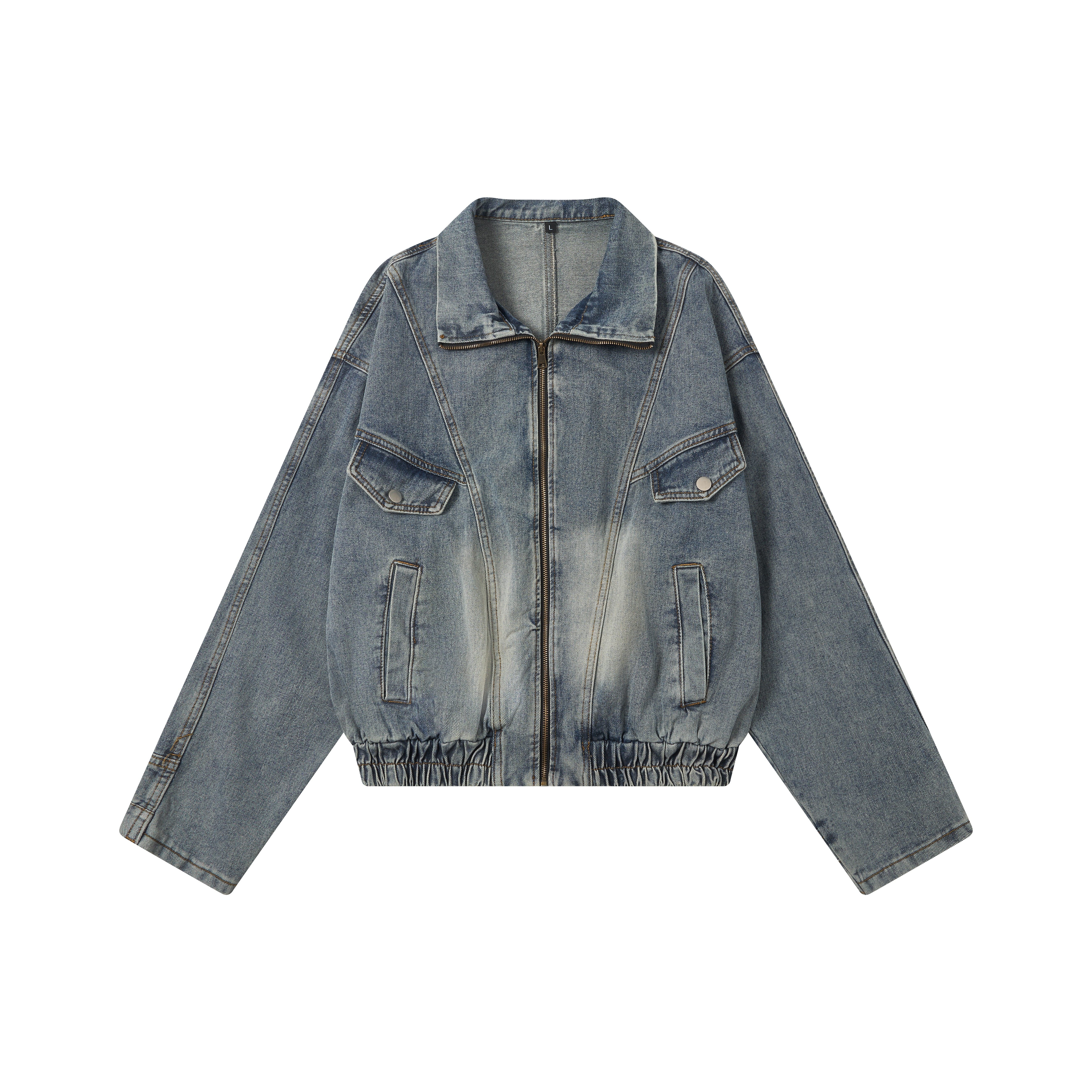 OZGM反装牛仔外套男潮牌水洗做旧上衣春秋季宽松美式休闲工装夹克,淘宝优惠券,粉丝福利购,淘宝优惠卷