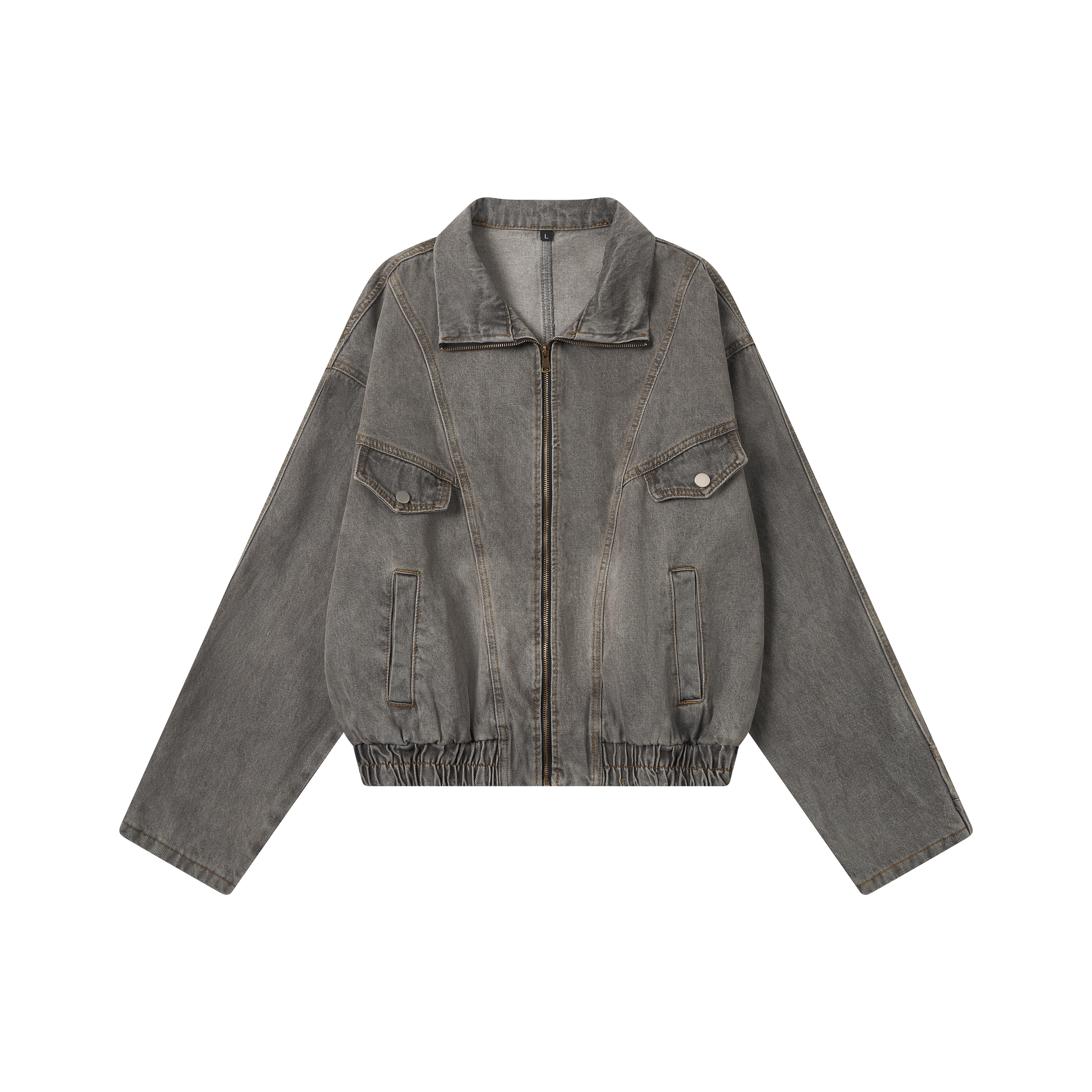 OZGM反装牛仔外套男潮牌水洗做旧上衣春秋季宽松美式休闲工装夹克,淘宝优惠券,粉丝福利购,淘宝优惠卷