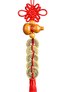 床头朝西中国结大门对电梯化解窗户横梁压顶装饰镜子一串葫芦挂件