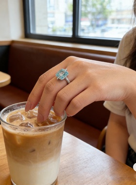 V轻奢欧美高级感复古帕拉伊巴镶钻镶宝石925纯银珠宝款式设计时尚