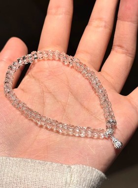 刻面白水晶手链女款轻奢小众设计葫芦手串精致百搭送女友