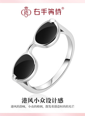 右手等待女S925银日韩个性戒指