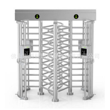 Factory custom-made thickened stainless steel full-height revolving gate enterprise factory access control attendance anti-trailing rolling gate machine
