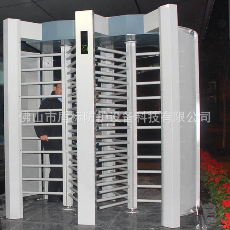 Factory custom-made thickened stainless steel full-height revolving gate enterprise factory access control attendance anti-trailing rolling gate machine