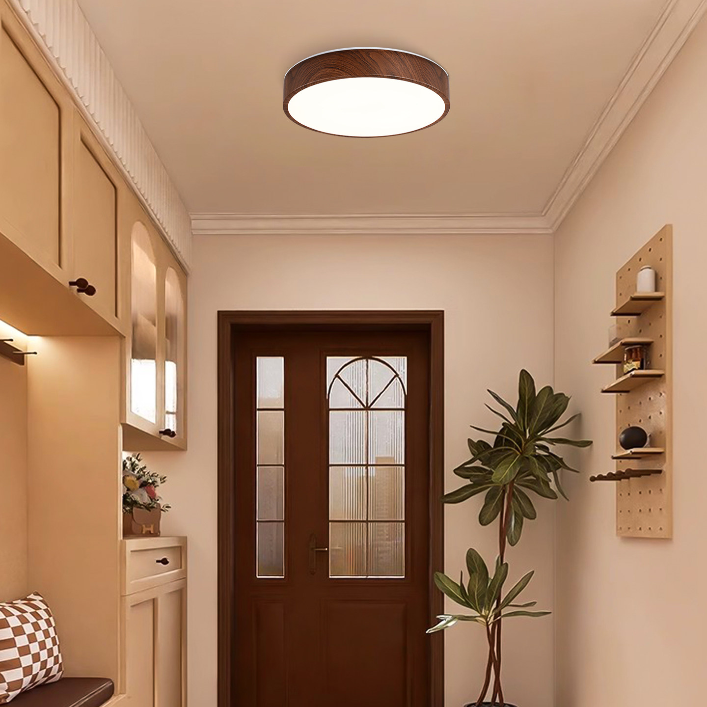 新中式复古全光谱吸顶灯侘寂风走廊过道中古木纹书房阳台灯原木风,淘宝优惠券,粉丝福利购,淘宝优惠卷