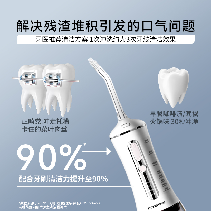 皓齿舒冲牙器家用洗牙器便携水牙线清洗口腔牙缝牙龈正畸专用杀菌