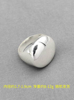 金属质感简约戒指欧美出口外贸饰品白银色反光镜面设计感指环批发