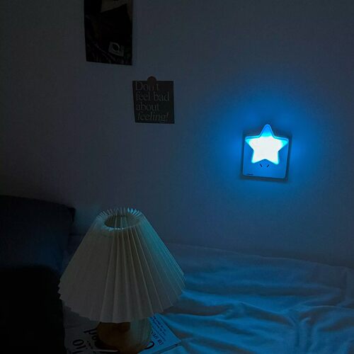 星星放光茫~小夜灯插电卧室床头护眼led节能灯光控感应起夜睡眠灯 - 图2