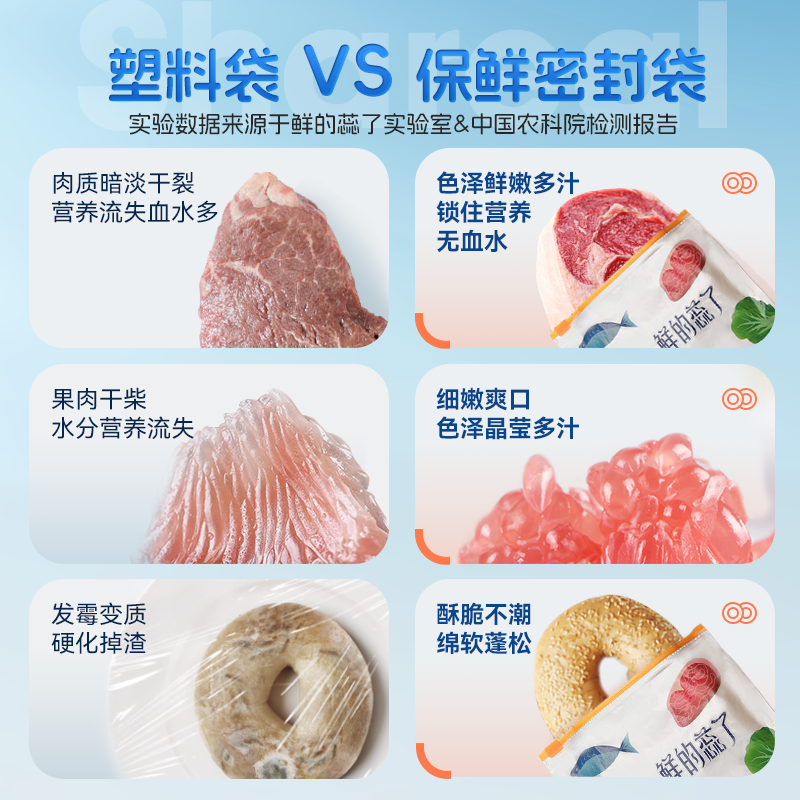 鲜的蕊了铝钛箔食品密封袋加厚家用冰箱冷冻收纳铝箔保鲜袋自封袋