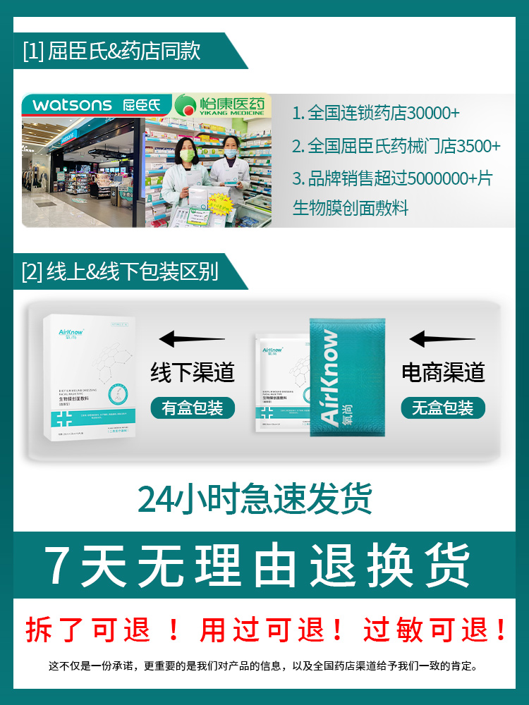 氧尚生物膜医用冷敷贴非面膜修护水光针后补水械字号敷料正品 - 图3