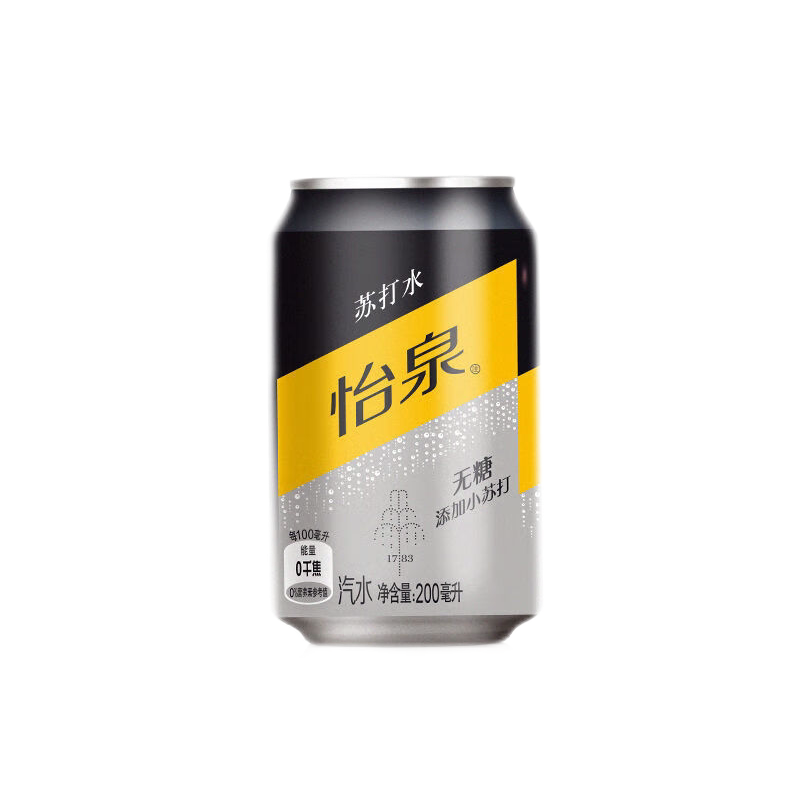 怡泉苏打水迷你0糖原味气泡水整箱装200ml*12罐可口可乐_虎窝淘