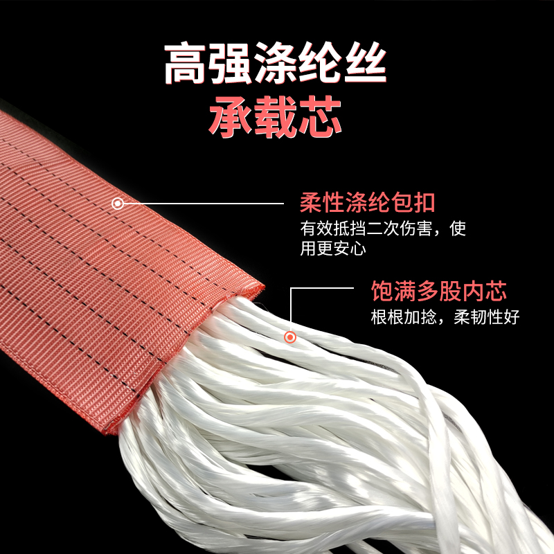 工业吊装带起重国标3T5M10吨双扣圆形软吊带吊车吊树吊绳柔性吊带