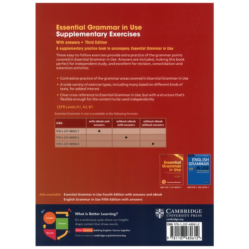 剑桥英语语法在用 Essential Grammar in Use Supplementary Exercises Fourth Edition 初级基础级练习册 红宝书 cambridge - 图0
