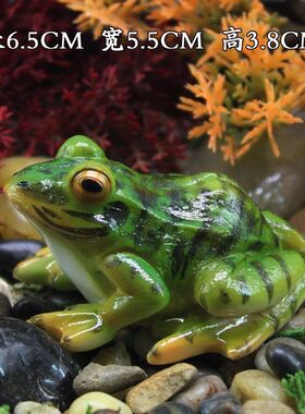 仿真青蛙微景观摆件水陆缸鱼缸造景园艺多肉盆景装饰动物车内树脂