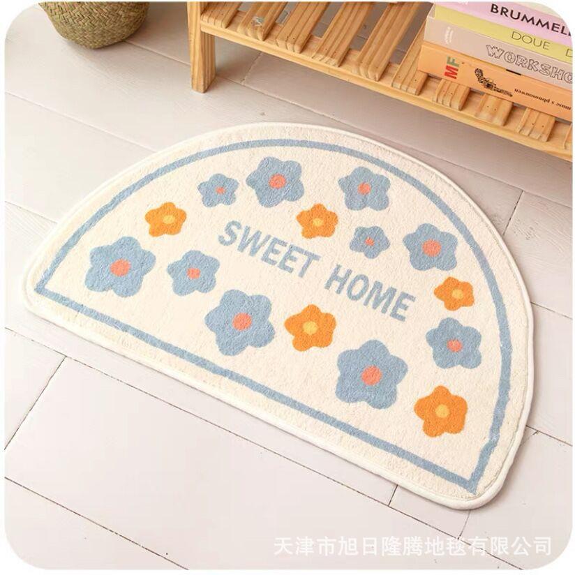 清新花朵地毯吸水地垫浴室卫生间垫子入户门进门门口家用地垫 - 图0