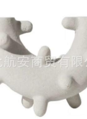 现代简约创意思几何彩色树脂摆件样板房售楼处桌面茶几电视柜饰品