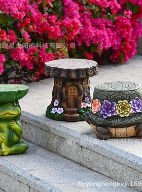 跨境新品乌龟凳子公园摆件小区园林景区动物园休闲庭院凳子摆件