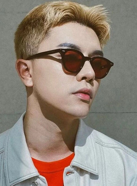 英国coopkoopgd黄色墨镜ins新款米钉太阳镜小框小脸欧美嘻哈