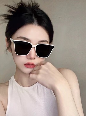 英国coopkoop新款白色墨镜女高级感复古方框太阳眼镜防紫外线