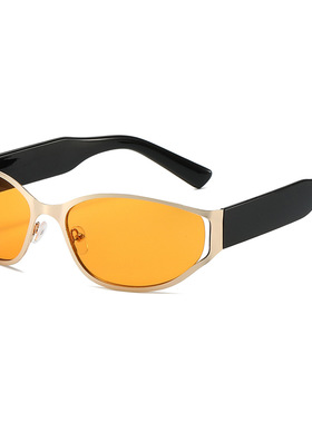 英国coopkoop欧美时尚未来感科技椭圆框墨镜新款眼镜潮流千禧风