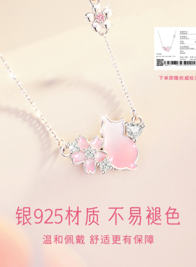 【桃气喵喵】银项链女款2026新款