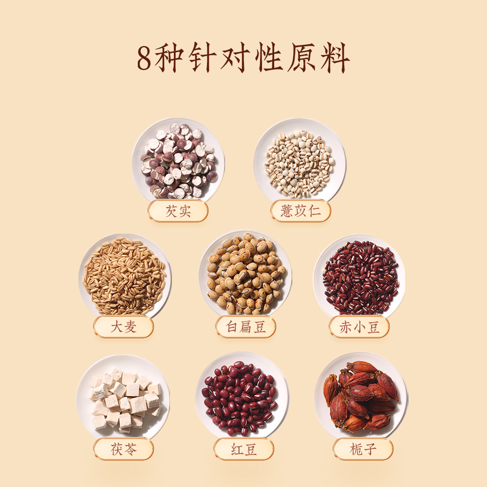 草晶华 破壁草本芡实红豆薏米养生茶 2g*16条盒装*3件 天猫优惠券折后￥39.9包邮