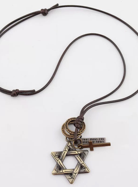 六芒星毛衣链长款百搭简约蜡绳秋冬网红同款复古春夏民族风文艺