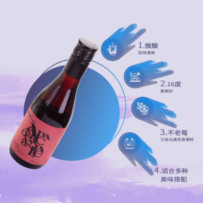 车尔西不老莓低度果酒自然发酵微醺女士果酒果酒礼盒晚安酒伴手礼