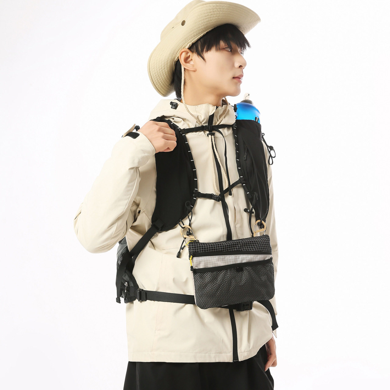 Foreign trade cross-border expansion trendy cool color matching multi-functional outdoor travel mountaineering unisex sports commuting shoulder crossbody bag