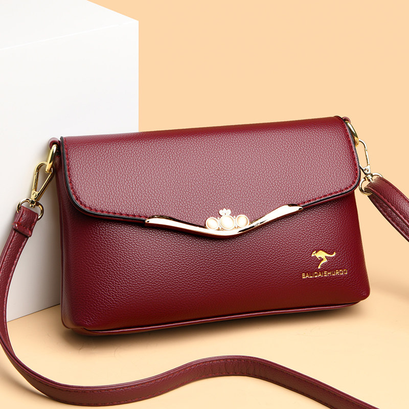 芭藜袋鼠真皮妈妈包2026新款中年女包婆婆大气时尚女士斜挎牛皮包,淘宝优惠券,粉丝福利购,淘宝优惠卷