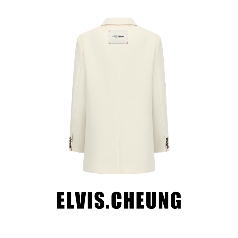 【秀场同款】ELVIS.CHEUNG 23秋冬新品精纺羊毛复古H版西装服外套 - 图2