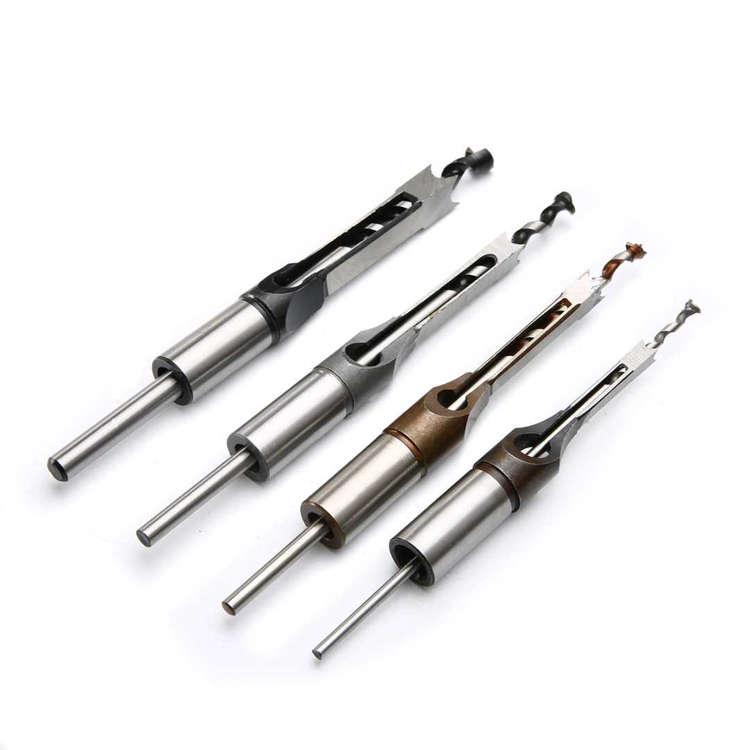 4pcs HSS Twist Drill Bits Set Woodworking Squre Hole Drill-图0